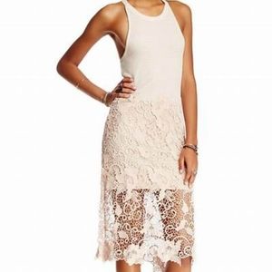 Free People Tank Lace Floral Dress Sz Medium